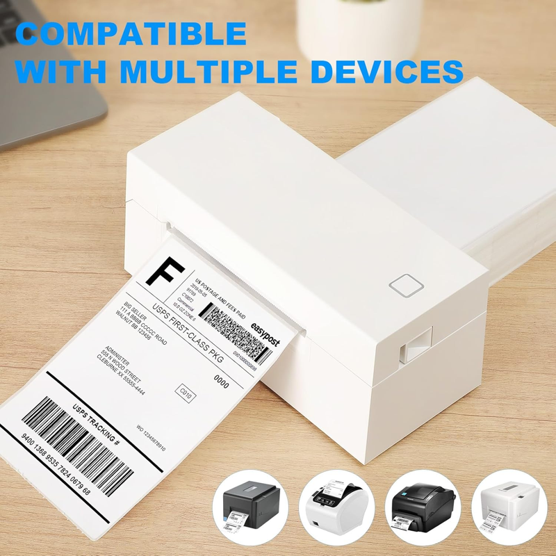 4x6 Thermal Shipping Labels - 500 Pack, Commercial Grade, Perforated, Water-Resistant