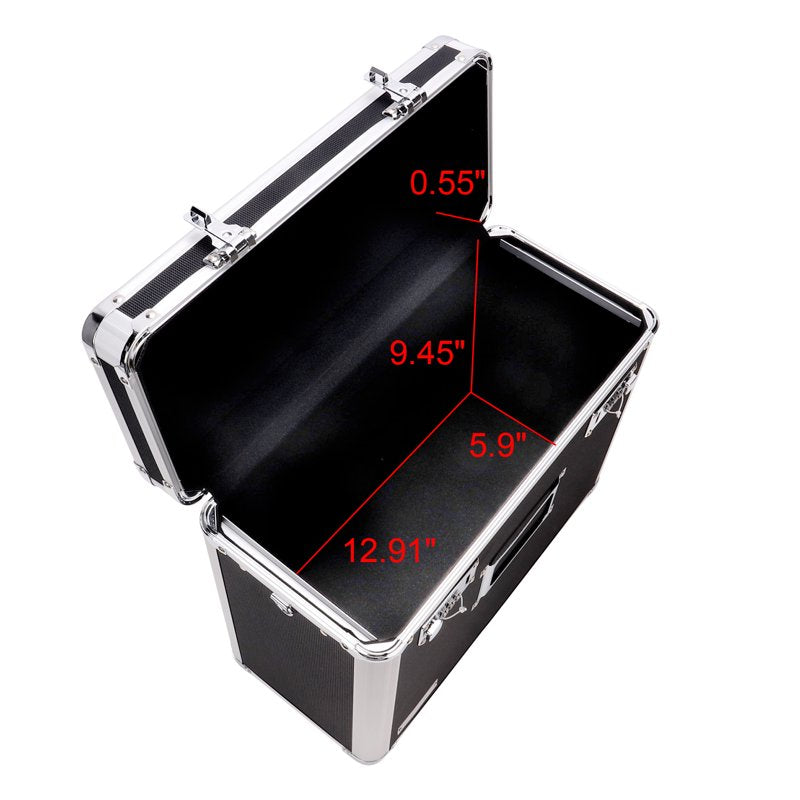 Vaultz Locking File Tote - Letter Size, Heavy-Duty Security Case, Black