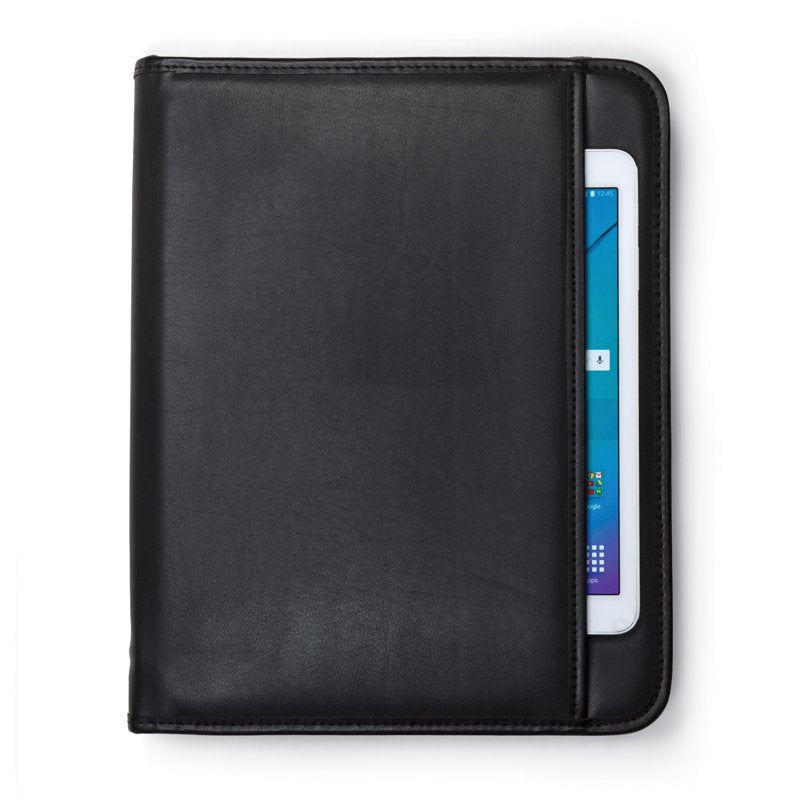 Professional Padfolio with Zippered Closure and Tablet Sleeve - Office Organizer