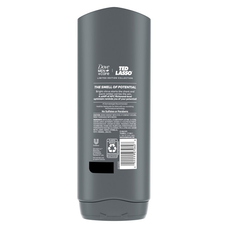 Dove Men+Care Limited Edition Ted Lasso Body & Face Wash - Hydrating 18 fl oz