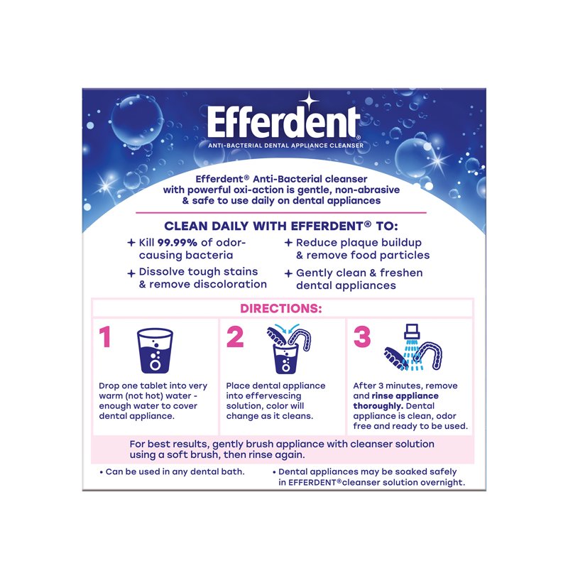 Denture & Retainer Cleaner Tablets - Complete Clean, 44 Count