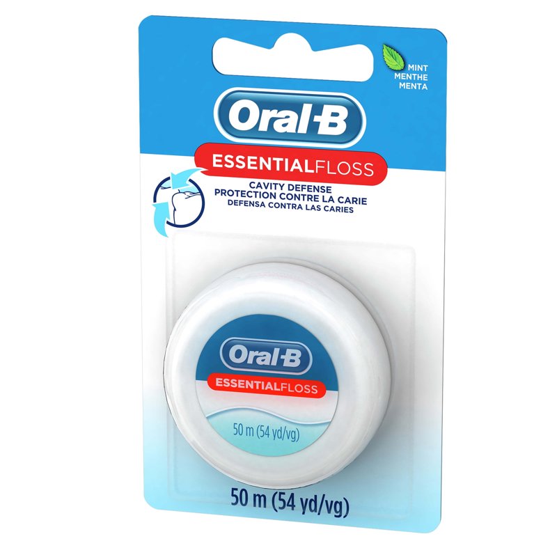 Dental Floss Pack - Mint Waxed Floss for Cavity Prevention, 50 m