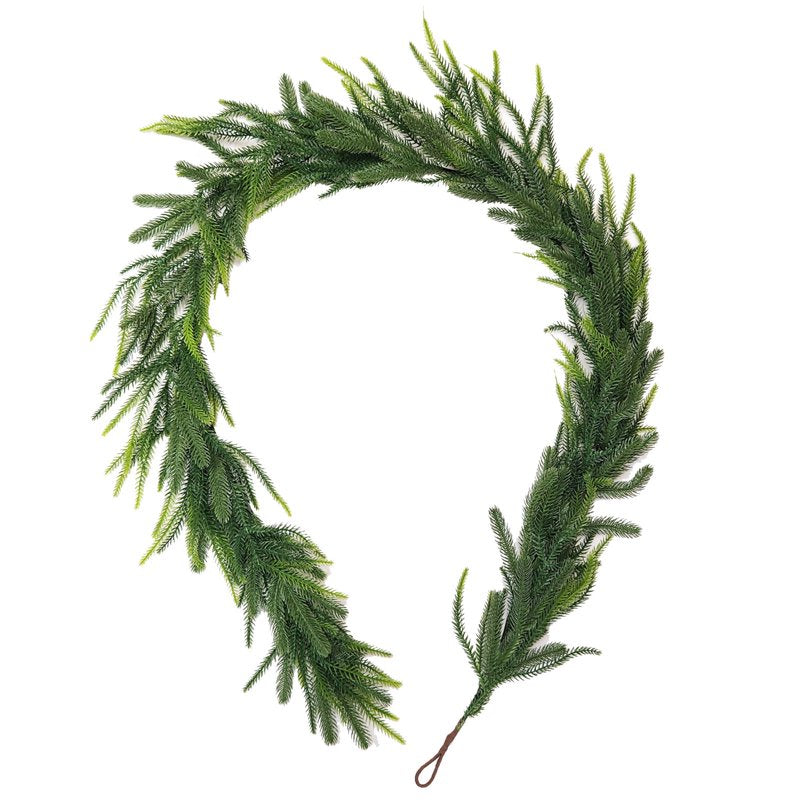 6ft Artificial Christmas Garland with Pine Needles for Holiday Decor