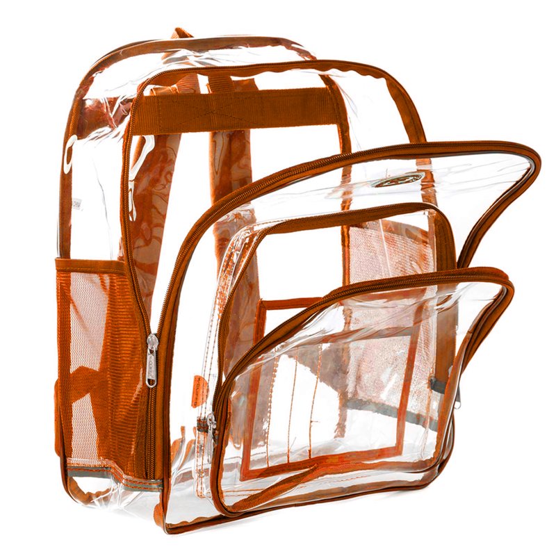 Heavy Duty Clear PVC School Backpack 17-inch Unisex Teens & Adults