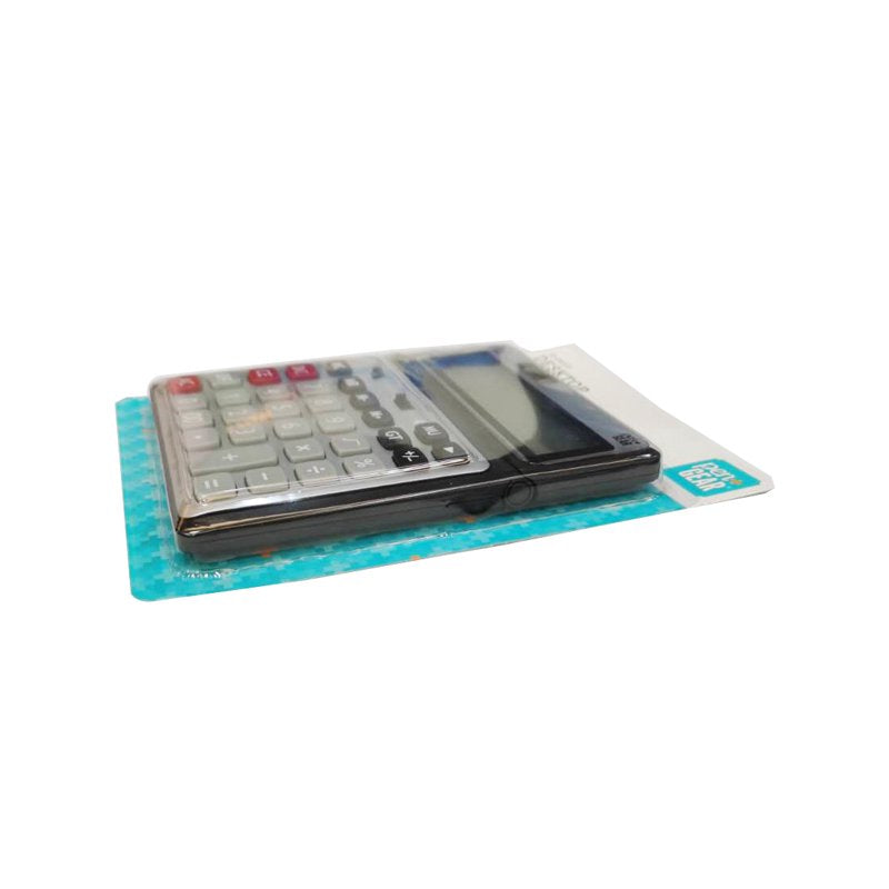 12-Digit Desktop Calculator with Large Display, Dual Power for Office & School