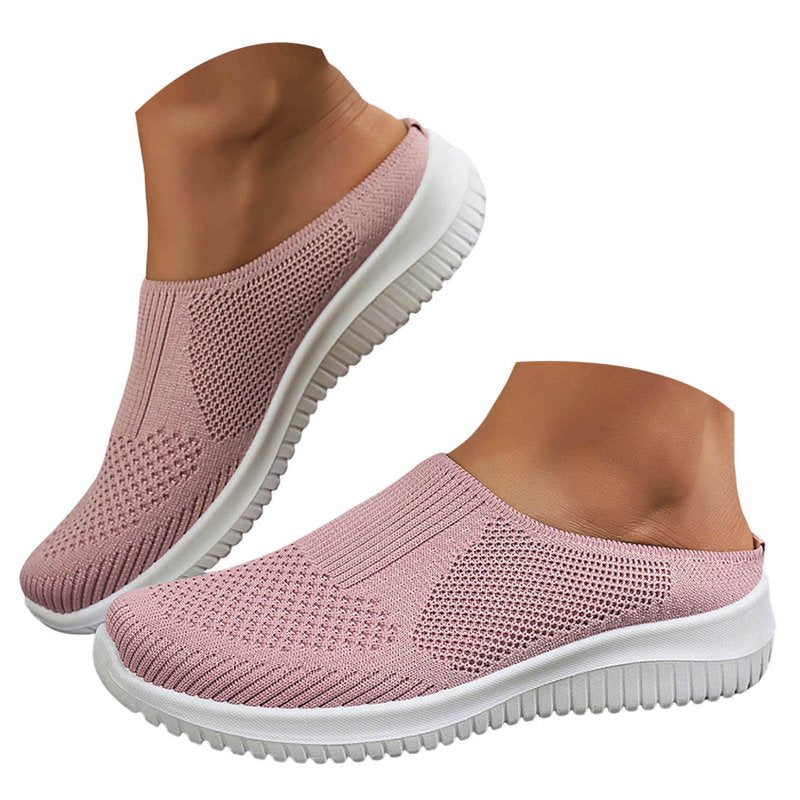 Lightweight Open-Back Slip-On Mules for Women - Breathable and Comfortable