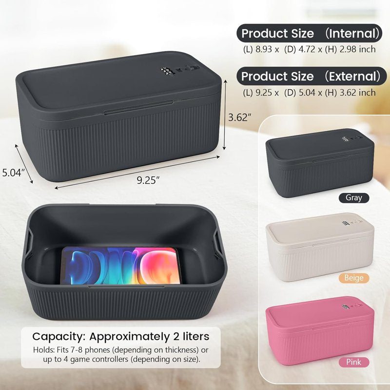 Lockable Storage Box with Combination Lock for Medications Snacks & Valuables