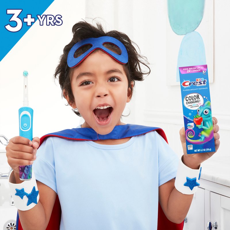 Kids Color Changing Strawberry Fluoride Toothpaste - 4.2 oz, Multipack