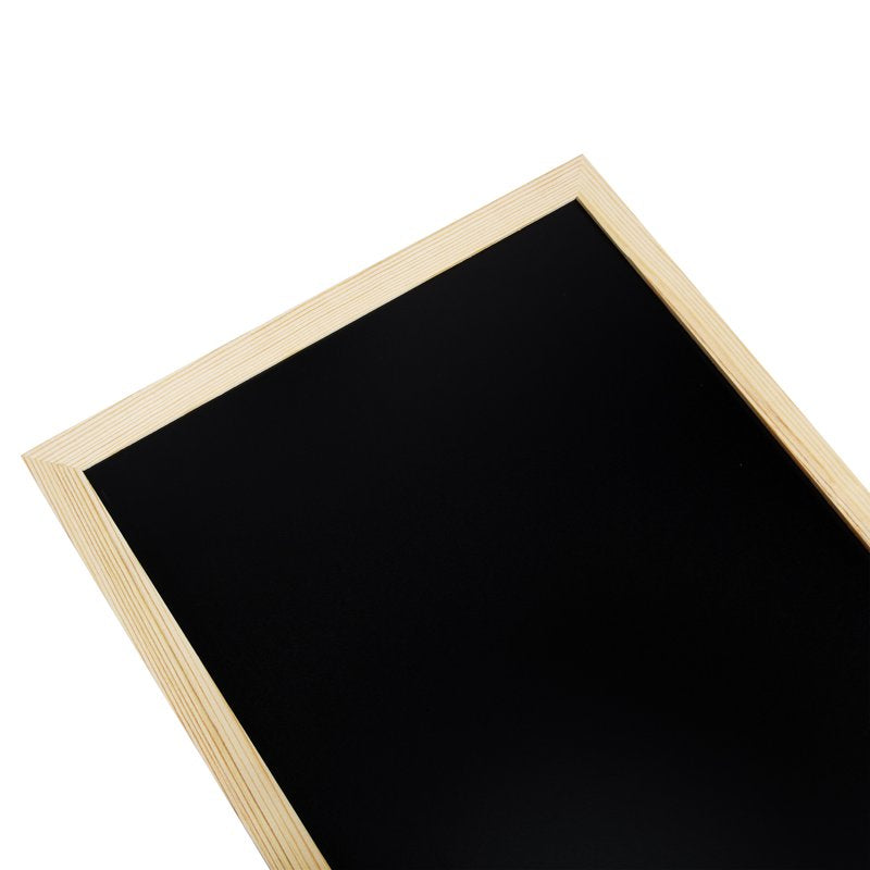 Black Chalkboard with Natural Wooden Frame 19 x 13 in - Home Organization & Decor