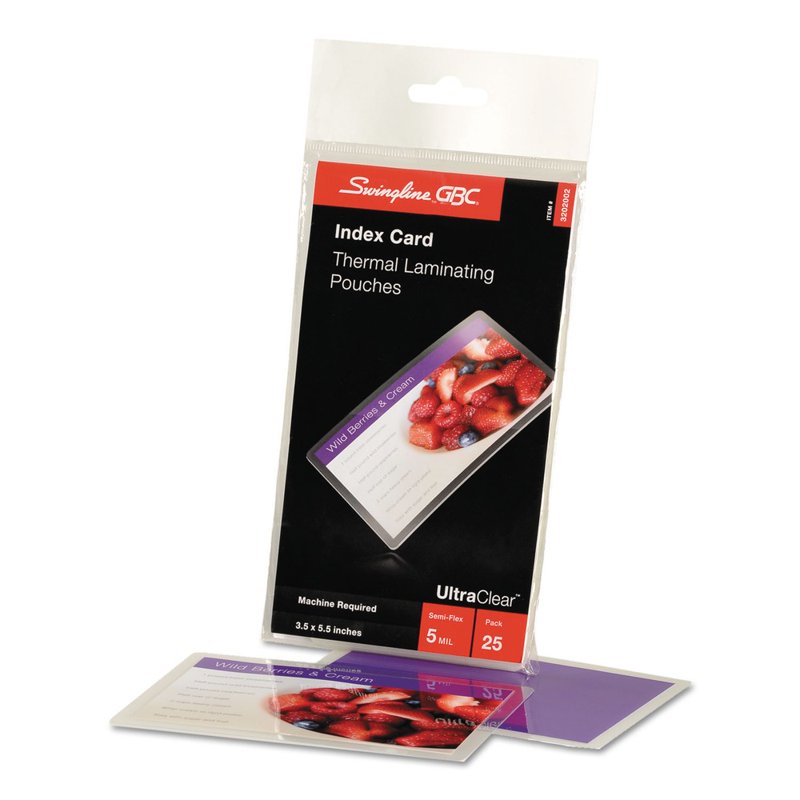 Thermal Laminating Pouches Large Index Card Size 5 Mil Clear Pack Options