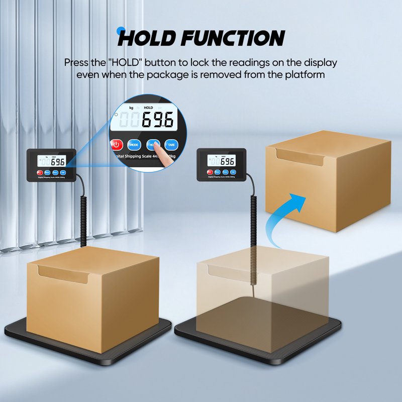 Digital Postal Scale 440 lb Heavy-Duty Shipping & Package Weighing Scale with Tare & LCD Display