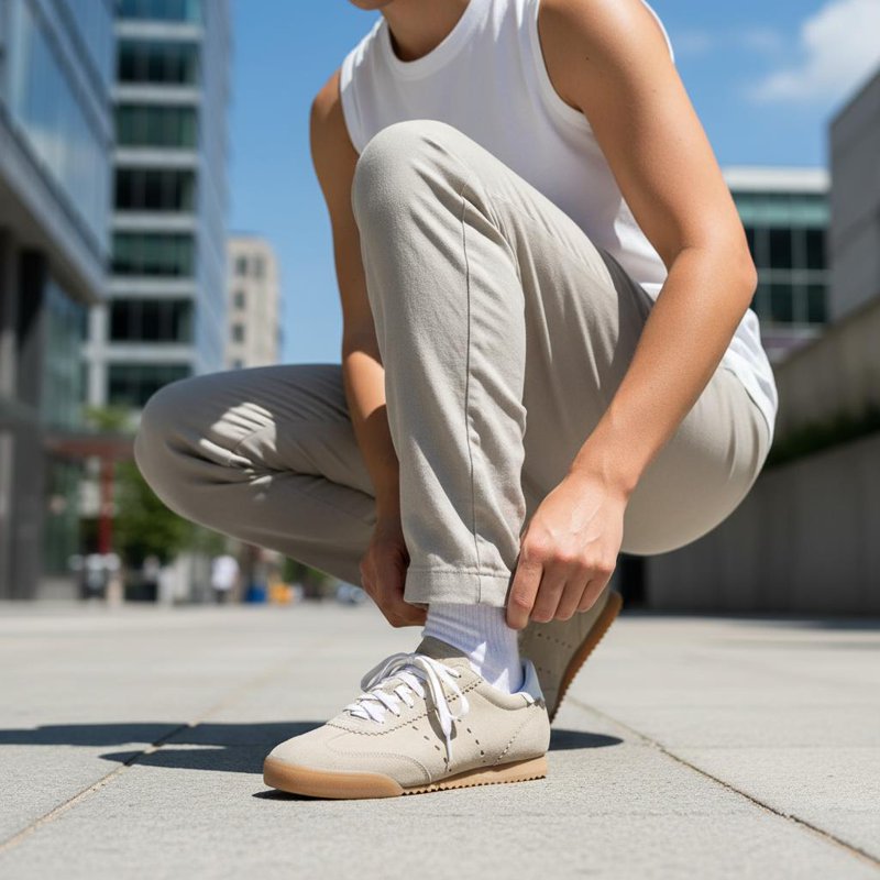 Genuine Leather Casual Sneakers for Women - Retro Style Lace-Up Low Top Shoes
