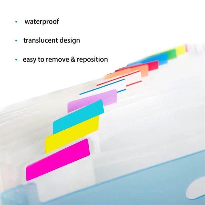 1200 Assorted Neon Sticky Index Tabs - Repositionable Page Markers for Office & Study