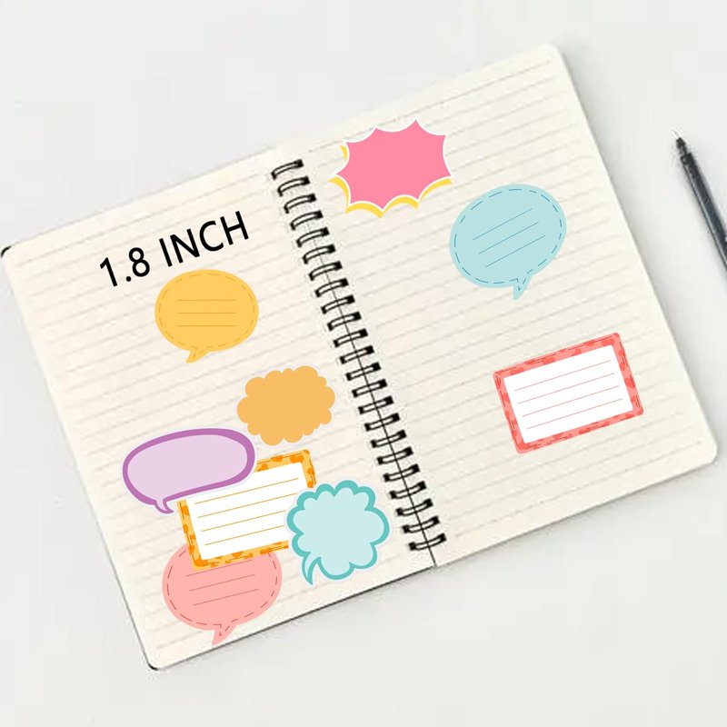 Colorful Thought & Speech Bubble Sticker Labels for Scrapbooking and Planners - 250 Pcs Set, 25 Designs