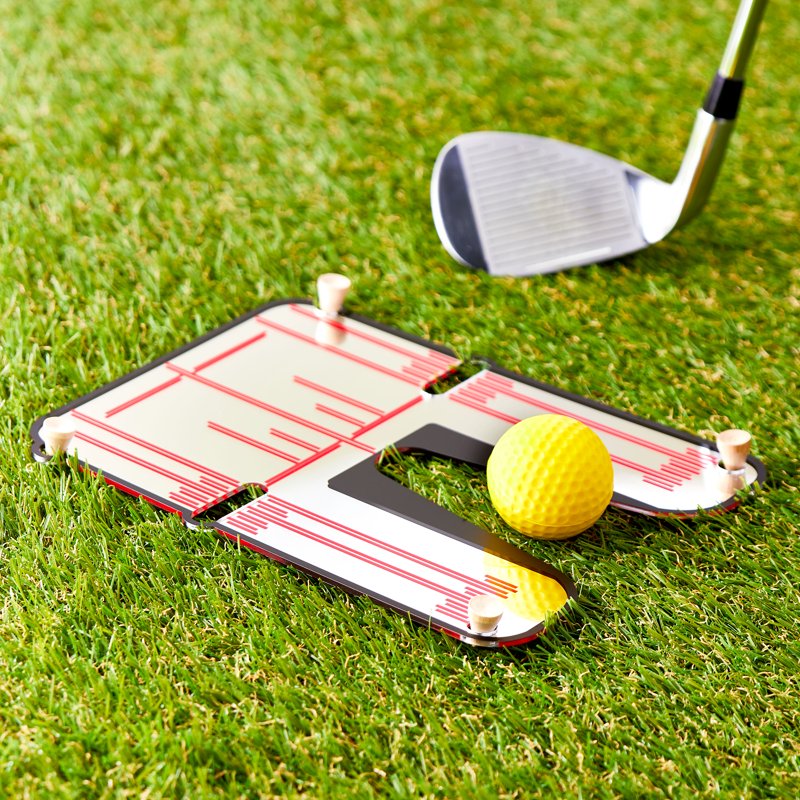 Golf Putting Alignment Mirror - Portable Practice Aid for Consistent Stroke
