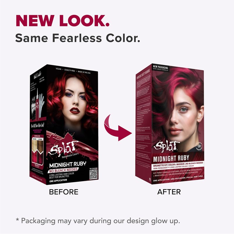 Vegan Semi-Permanent Hair Dye Kit - Bold Red, Pink, Indigo & More
