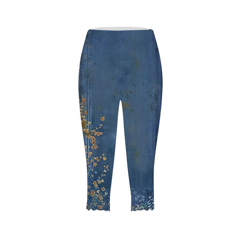 High Waist Workout Leggings for Women with Pockets - Plus Size Capri Pants