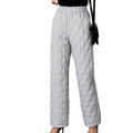 Women’s Quilted Snow Pants - Lightweight Waterproof Ski Trousers with Pockets