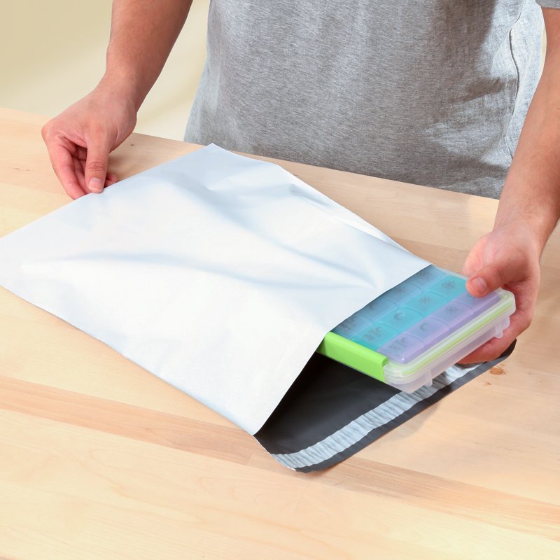 Self-Seal Poly Mailers Pack of 25 - 12 x 15.5 Inch White Shipping Envelopes
