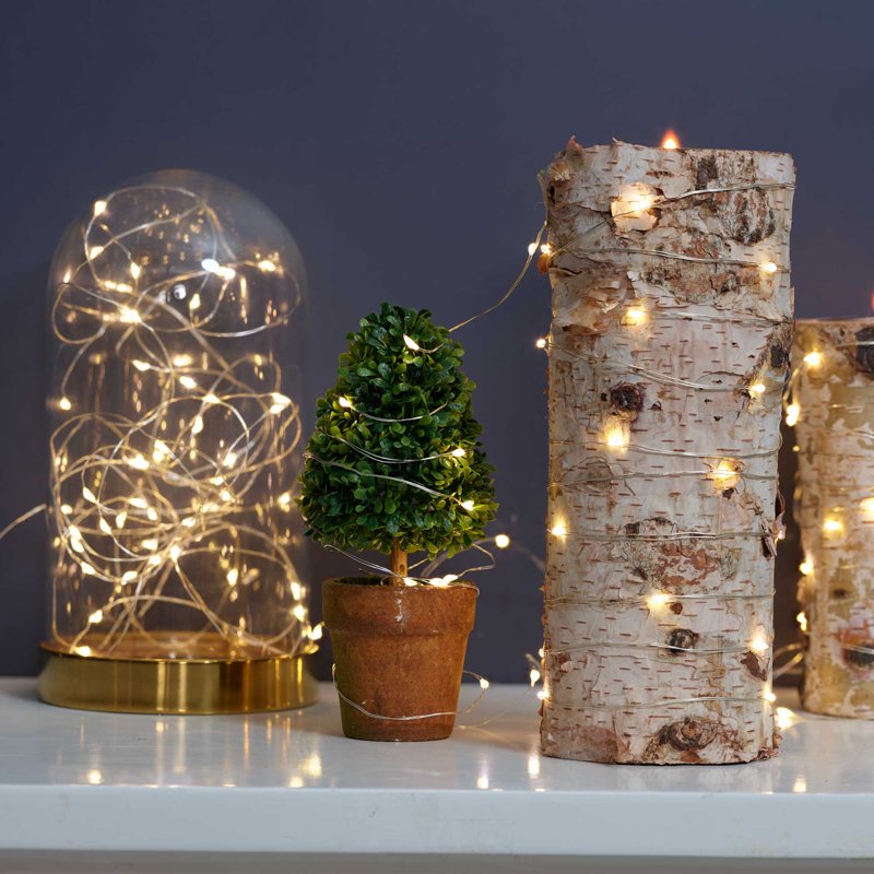 Battery-Operated LED String Lights 50 Count 8 Modes Indoor Outdoor Decor