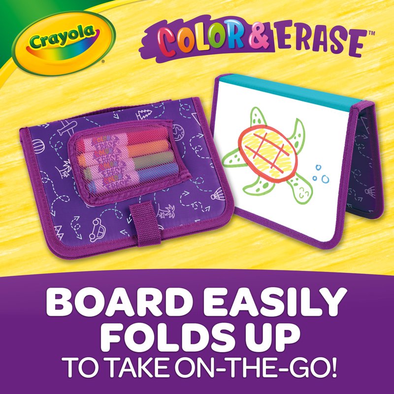 Crayola Reusable Color & Erase Drawing Board for Kids - Portable & Washable