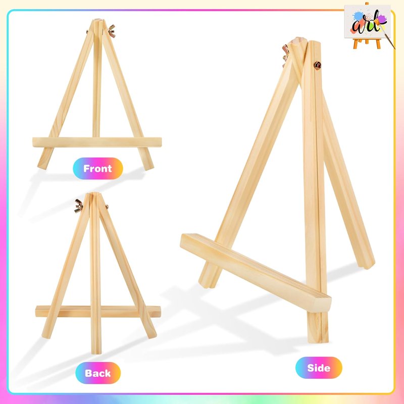 9 Inch Wooden Easel Stand for Painting & Art Displays - 12 Pack