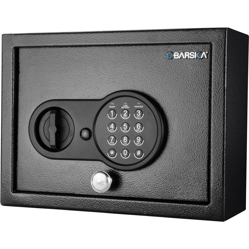 Top Opening Digital Security Drawer Safe 0.21 Cu Ft with Key Lock