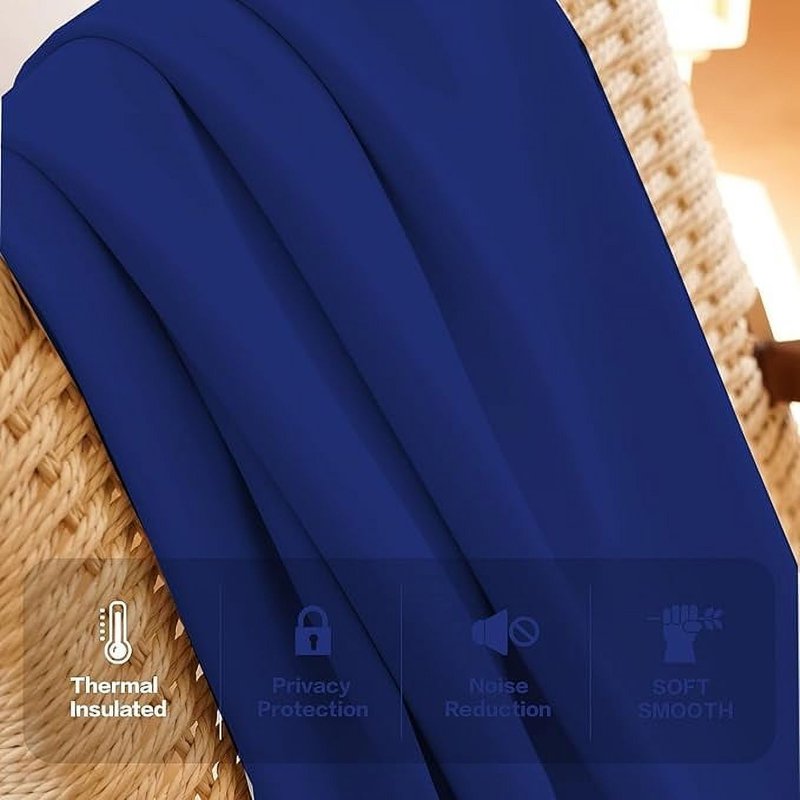 Blackout Pinch Pleat Curtains - Thermal Insulated Room Darkening Drapes for Bedroom & Living Room
