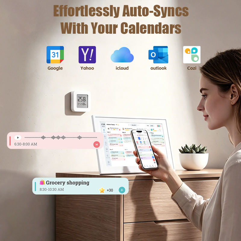10.1-Inch Digital Wall Calendar with Touch Screen & App Control – Smart Family Planner