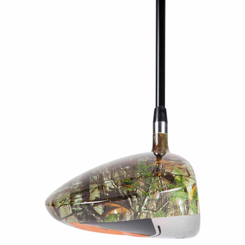 Golf Driver with Realtree Finish - Pinemeadow Real Tree Men’s Titanium Head, Black/Orange