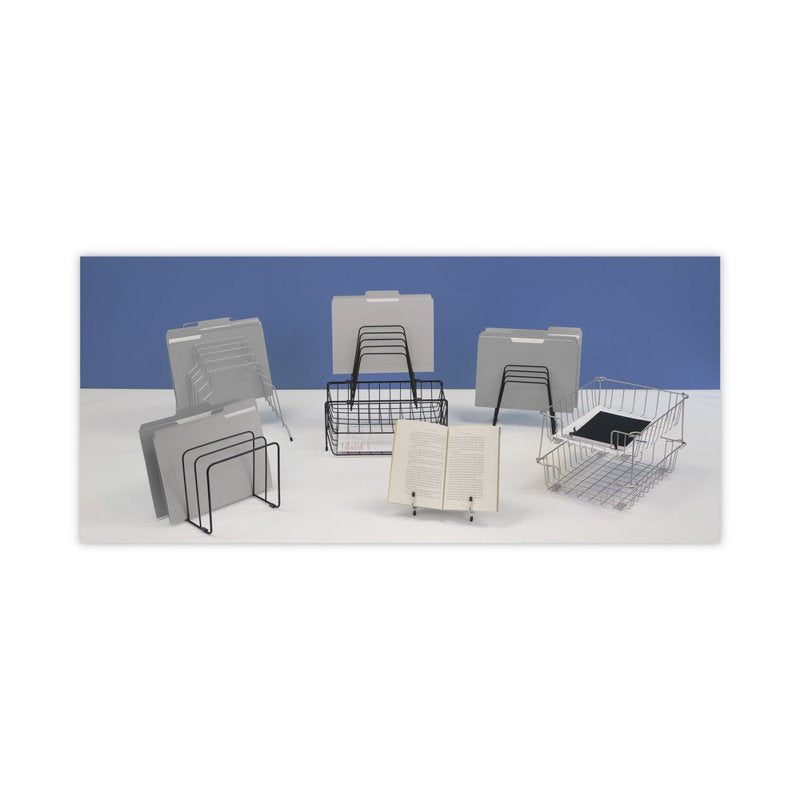 Wire Letter Desk File Tray - Side Load Office Organizer, Black, Multi Pack Options