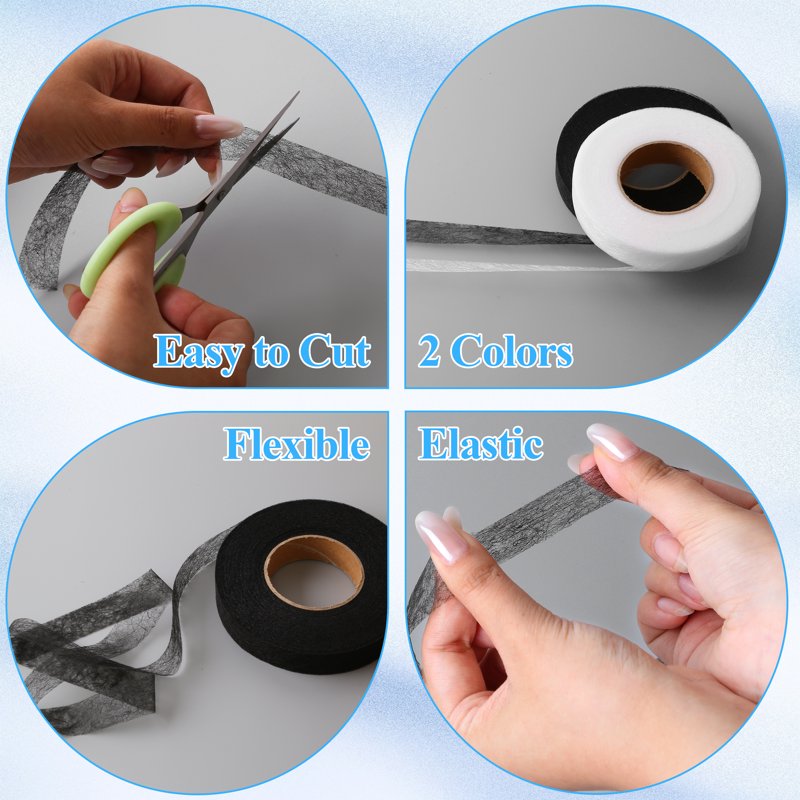 Iron-On Hem Tape for Fabric Repair and DIY Clothing - 6 Rolls