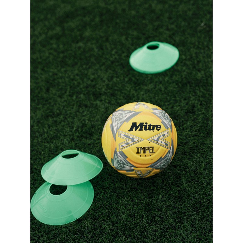 Mitre Impel Evo All-Weather Training Soccer Ball – Size 5, Fluo Yellow