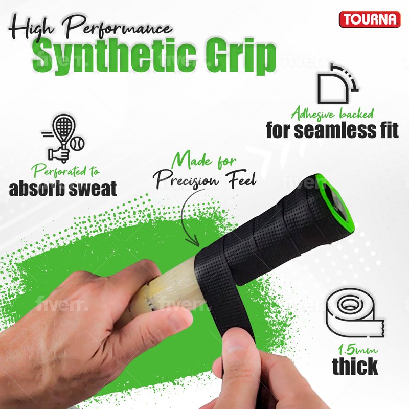Tourna PRO Thin Tennis Grip 1.5mm Replacement Grip for Precision Feel