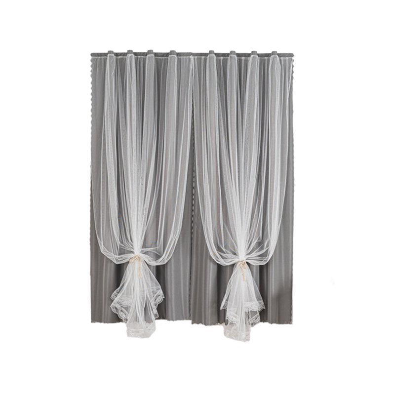 Double Layer Blackout Curtains Set of 2 - Room Darkening Thermal Insulated Grommet Top, 47x54 Inches, Beige