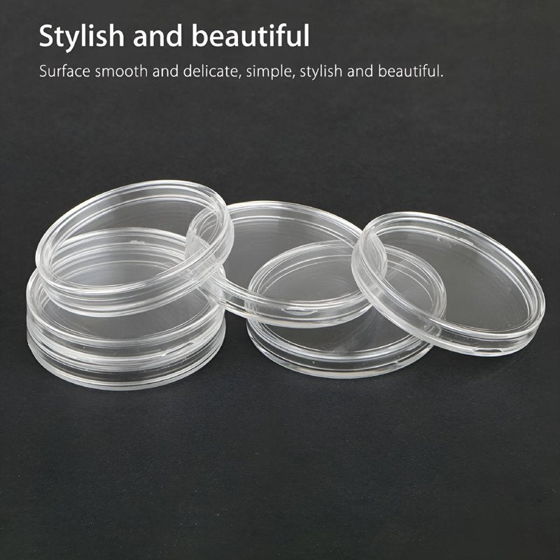 30pcs 40.6mm Clear Coin Holder Capsules for Silver Eagle 1Oz Coins