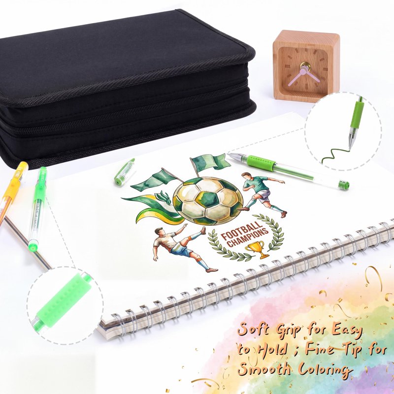 Gel Pen Set with Refills - Vibrant Fine Point Art & Craft Pens for Drawing & Journaling
