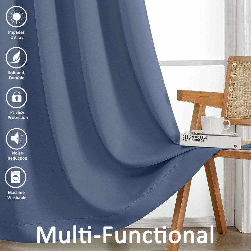 Blackout Curtain Panels - Thermal Insulated Energy Saving Window Drapes