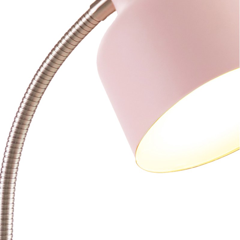 LED Desk Lamp with Catch-All Base and AC Outlet - Modern Bedside or Office Light