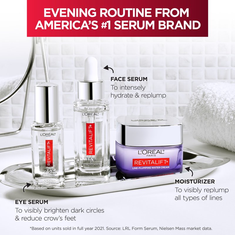 Revitalift Hyaluronic Acid & Ceramides Line-Plumping Water Cream - 1.7oz