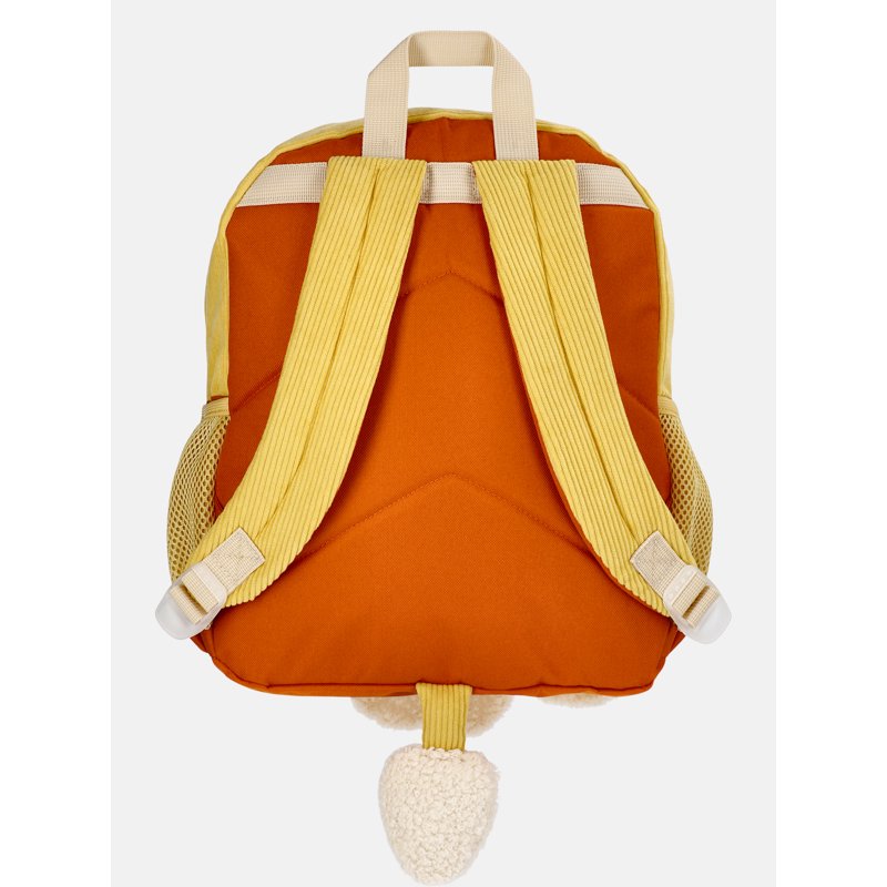 Toddler Lion Mane Backpack with Corduroy Exterior and Multiple Pockets