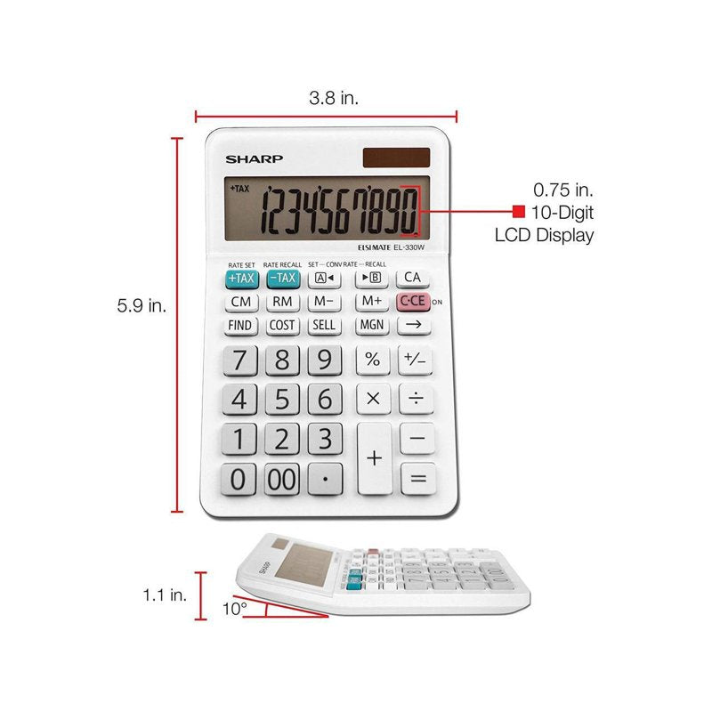 Desktop Calculator with Large LCD, Currency Conversion & Tax Keys