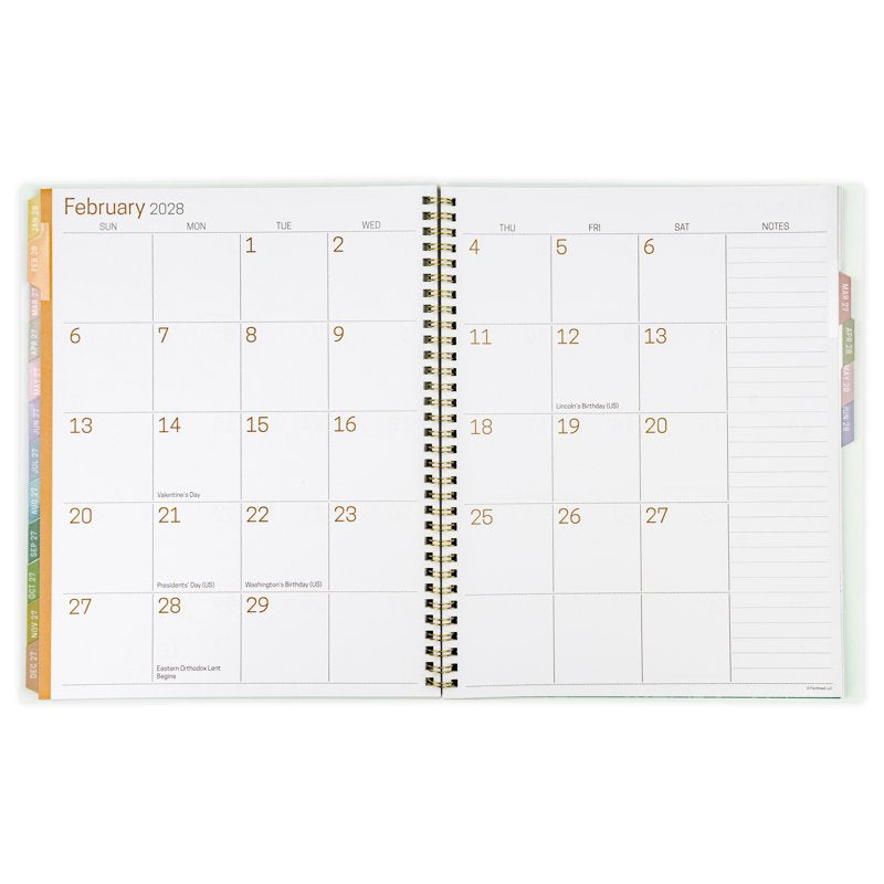 Large 2-Year Monthly Planner July 2026 - June 2028 Floral Design