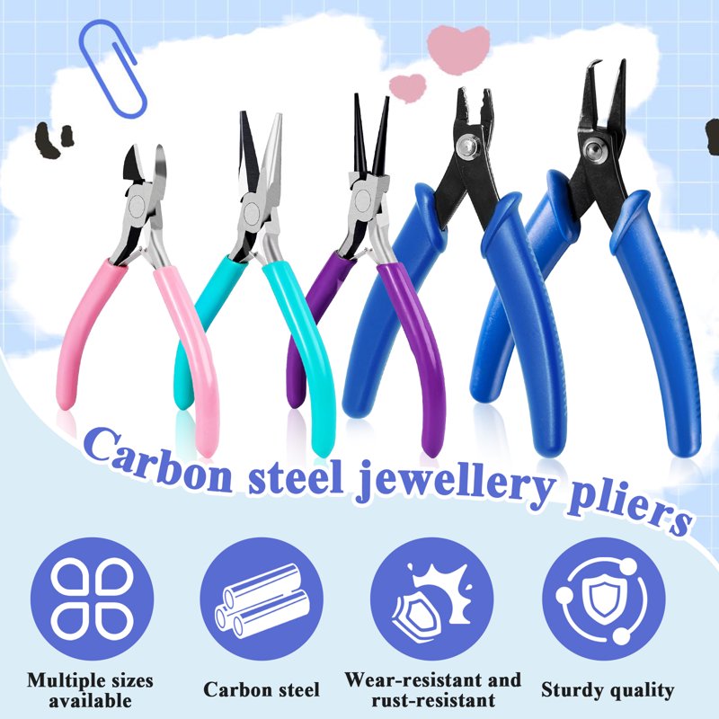 Jewelry Making Pliers Set - Wire Cutting, Wrapping & Repair Tools for Crafts