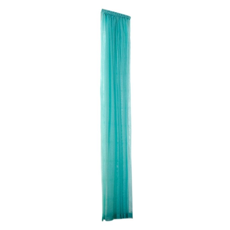 Sheer Canopy Bed Curtains Panels - Light Blue Voile Scarf for Wedding & Home Decor