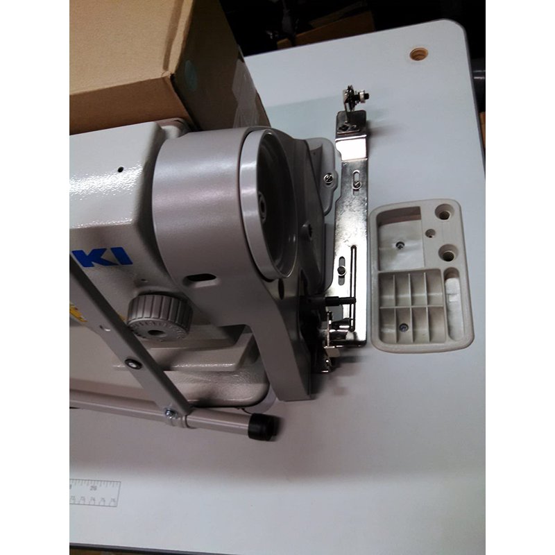 Heavy-Duty Industrial Straight Stitch Sewing Machine with Table and Servo Motor