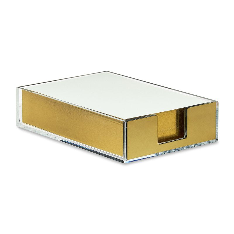 Acrylic Notepad Set with Gold Edges - 6.3 x 4.4 Inches, 300 Sheets
