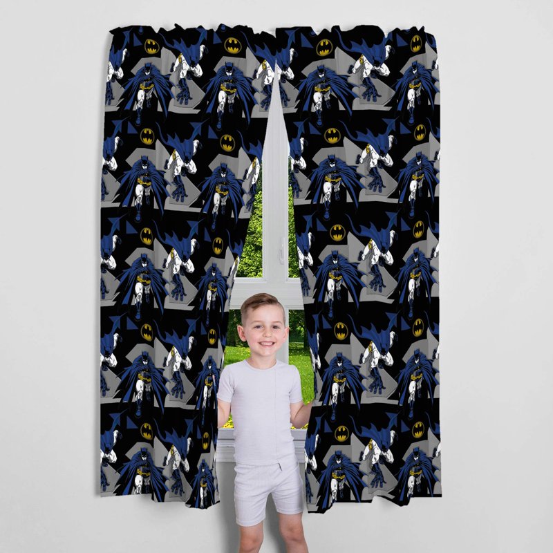 Batman Kids Curtains 82 x 63 in - Gotham Blues Drapes Set