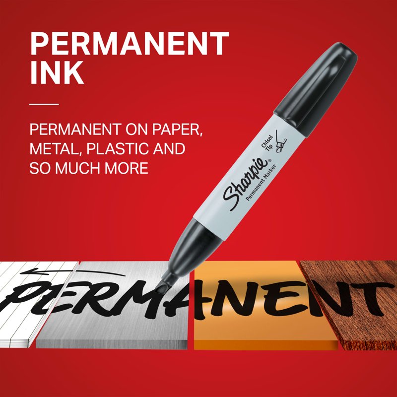 Sharpie Blue Permanent Markers with Chisel Tip - 12 Pack