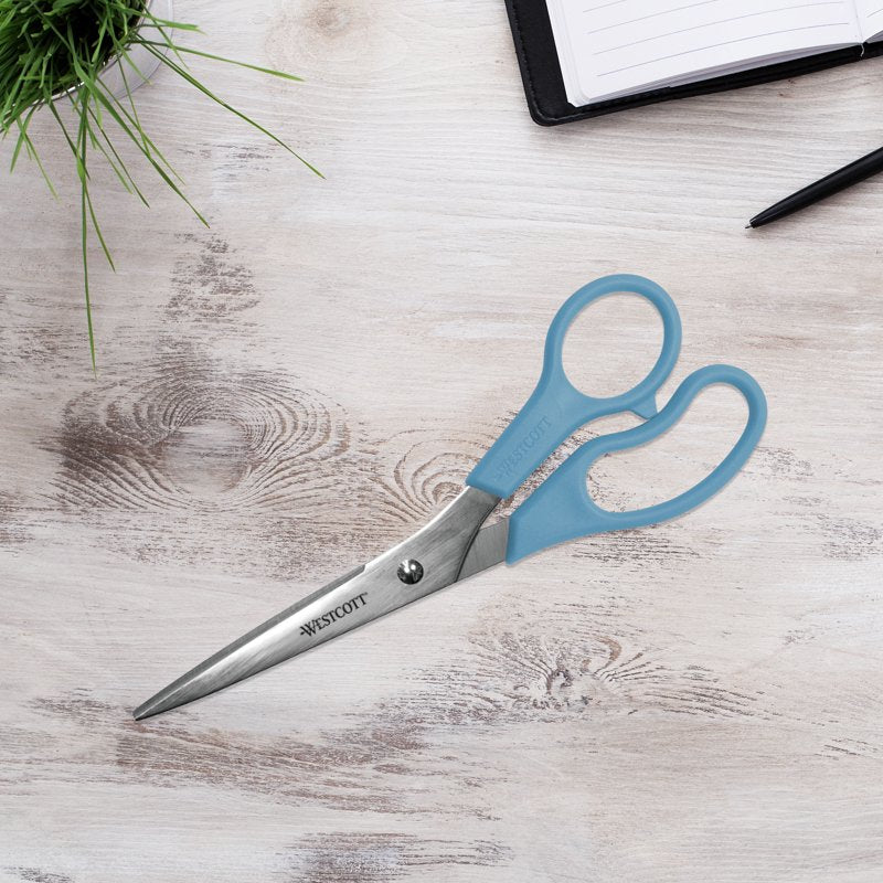 All-Purpose Straight Scissors 8-Inch 3-Pack for Office & School